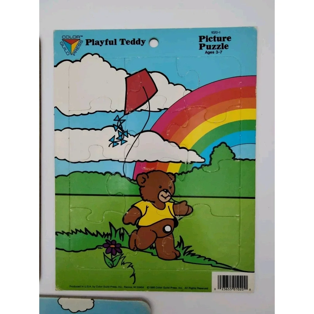 Set-3 MR HAPPY PUZZLES 80s VTG Bear Family Toys‎ Rare SEE B59.1ES1130.35.36